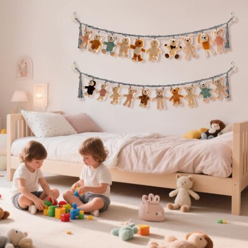 CERETIA 80" Stuffed Animal Organizer Chain, Wall Corner Storage - Image 4