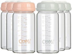 COMI Wide Neck Glass Breastmilk Collection n Storage Bottle, 6 Packs, 8oz by COMI