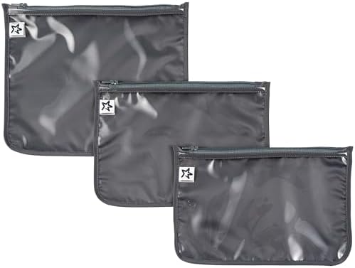 Tiny Twinkle Diaper Bag Organizing Pouches|3 Pack Mess-Proof Clear Front Travel by TinyTwinkle