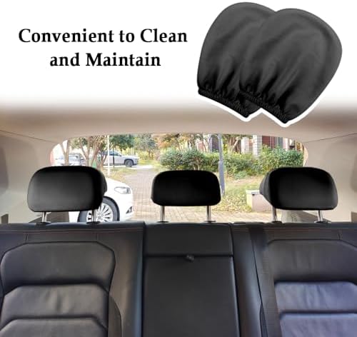 2PCS Car Headrest Cover, Stretchy Fabric Car Seat Headrest Cover - Image 5