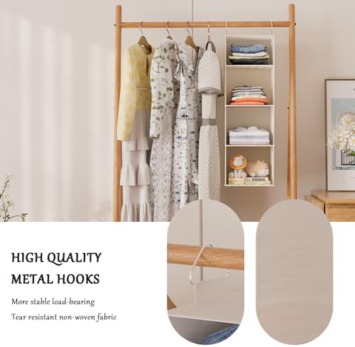 Hanging Closet Organizer with Bamboo Shelves - Image 5