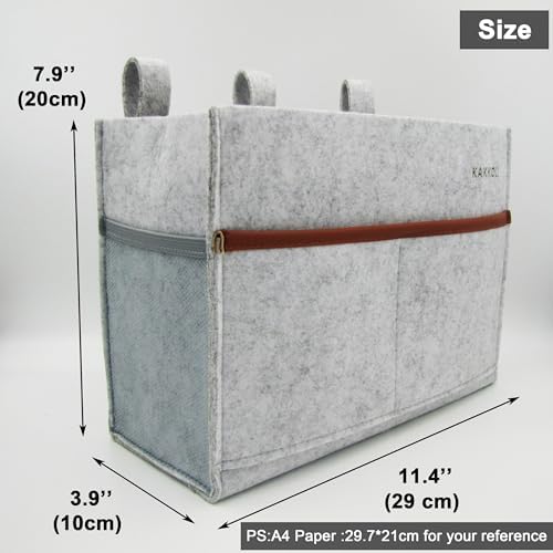 Bedside Caddy, Felt Bedside Storage Organizer, Hanging Storage Bag, Chair - Image 2