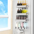 HuggieGems 4 Pack Light Grey Magnetic Spice Rack Organizer by HuggieGems
