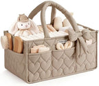 Blissful Diary Baby Diaper Caddy Organizer, Heart-Quilted by BlissfulDiary