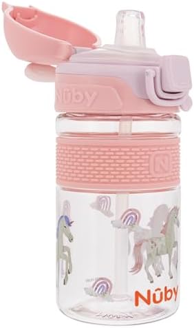 Nuby Thirsty Kids Flip-it Bolt Toddler Cup, 12 Ounces by NubyUSA