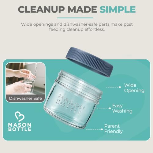 Mason Bottle Glass Breastmilk Storage Jars - Image 6