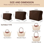OPPOSHE Purse Organizer Insert for Longchamp Le Pliage, Premium Felt Long Champ - Image 2