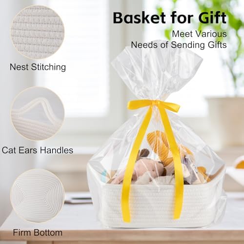 OIAHOMY 7L Woven Basket, Gift Basket Empty - Image 3
