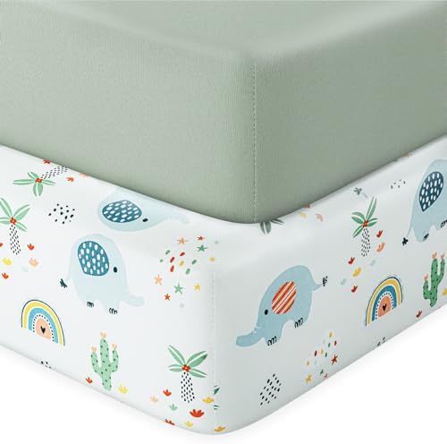 Baby Crib Sheets 2 Pack for Boys and Girls Fit for Standard Crib Toddler by Unknown