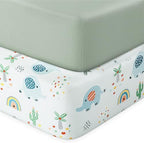 Baby Crib Sheets 2 Pack for Boys and Girls Fit for Standard Crib Toddler by Unknown