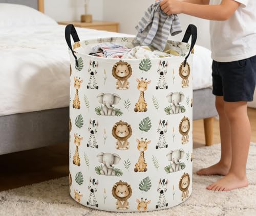 ESSME Animal Laundry Basket, Cute Hamper Collapsible Canvas Waterproof Storage - Image 3