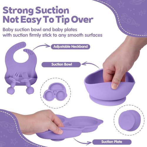 Silicone Baby Feeding Set, Miicasa Baby Led Weaning Supplies Kit - Image 2