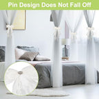 4Pcs Bow Curtain Tiebacks, Elegant Bow Butterfly Curtain Tiebacks - Image 6