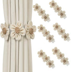 KLOGTSIND Flower Curtain Tiebacks, Decorative Curtain Holdbacks No Drill by KLOGTSINDDirect