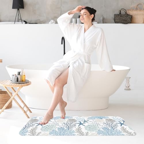 Bath Mat for Tub, Sea Shells, 40 X 16 Inch, for Bathtub - Image 7