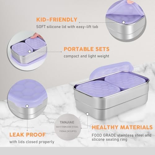 Tanjiae Small Stainless Steel Lunch Containers - Image 3