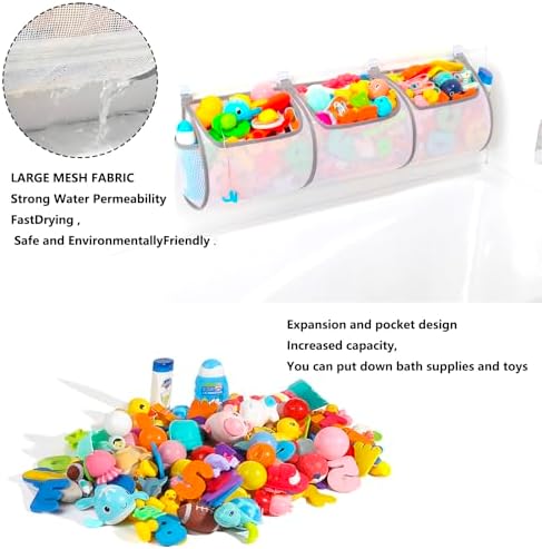 Ligereza Bathtub Toy Holder，Prevent Spots，Bath Toy Storage Bath Toys - Image 4
