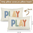 Play 12x20 Pillow Cover for Playroom Decor - Image 3