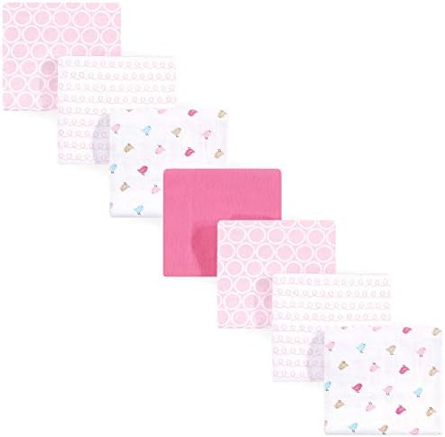 Luvable Friends Unisex Baby Cotton Flannel Receiving Blankets, Birdies 7-Pack by Luvable+Friends