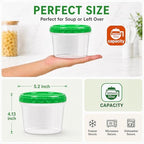 EONJOE 32oz Plastic Freezer Food Leftovers Containers - Image 2