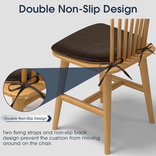 TushGuard Chair Cushions, 4 Pack Memory Foam Chair Pads - Image 4