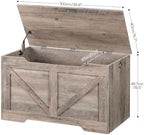 HOOBRO Storage Bench, 39.4” Retro Wooden Storage Chest - Image 6