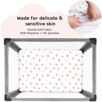 Yoofoss 2-Pack Pack and Play Sheets Fitted 38x26 - Image 2