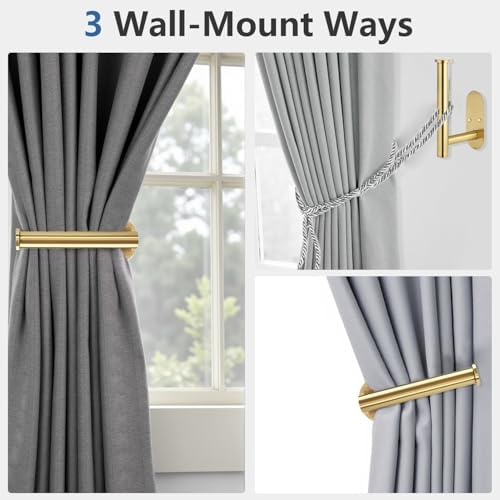 4pcs Curtain Holdbacks, Screw-in Curtain Tiebacks Curtain Tie Backs Curtain - Image 5