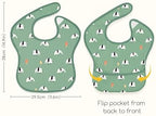 3 Pack Waterproof Baby Bibs for Eating, Mess Proof Feeding Bib - Image 5