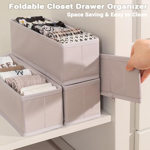 MURRI&MURRDI Mini Foldable Clothes Drawer Organizer 6 Pcs, Small Fabric Storage - Image 6