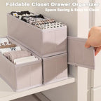 MURRI&MURRDI Mini Foldable Clothes Drawer Organizer 6 Pcs, Small Fabric Storage - Image 6