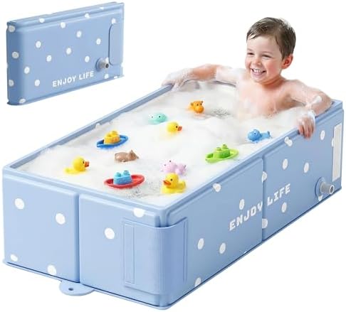 Collapsible Baby Bathtub for Newborn to Toddler, Foldable Toddler Bathtub by Unknown