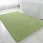 Polyester Bathroom Rug 40"x60" Olive Green, Large Soft Bath Mat by Kildoss
