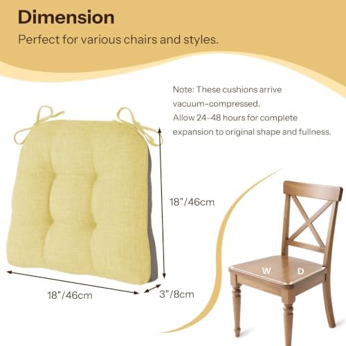 Chair Cushions for Dining Chairs Set of 2 - Image 2