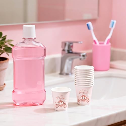 WRAPAHOLIC 3oz Pink Princess Bathroom Cups - Image 3