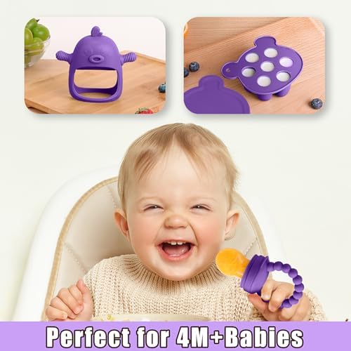 3-in-1 Baby Food & Fruit Feeder Set – Breastmilk Popsicle Mold - Image 5
