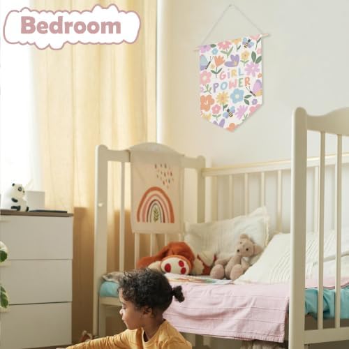 Ghueghe Boho Floral Girls Room Canvas Banner Wall Decor - Image 6