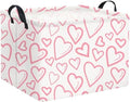 Rectangular Valentines Basket for Home Kitchen Girls Cute Kids Storage Bin by TIBAOLOVER