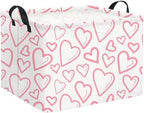 Rectangular Valentines Basket for Home Kitchen Girls Cute Kids Storage Bin by TIBAOLOVER