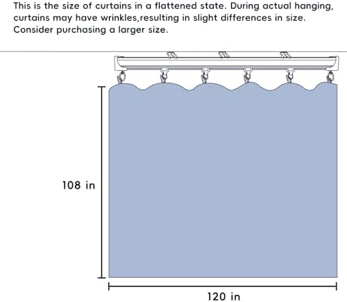 Room Divider Ceiling Mounted Curtains Track Sets Extra Wide Blackout Curtain - Image 7