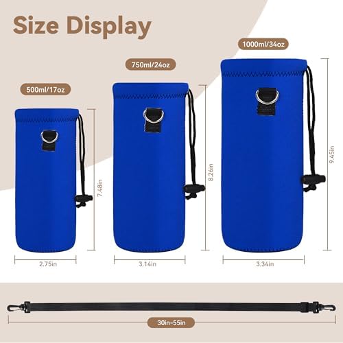AUPET Water Bottle Bag Carrier, 24oz/32oz Insulated Neoprene bottle Sling - Image 3