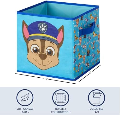Nickelodeon Paw Patrol Kids Storage Cubes, 2 Pack Foldable Fabric Bins - Image 3