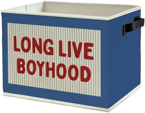 Red Long Live Boyhood Boys Storage Bins Box by Unknown