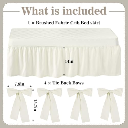 Smoothnovelty Beige Crib Bed Skirts - Image 2
