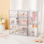 Vtopmart Clear Stackable Storage Drawers Set of 8, Plastic Organizer Bins - Image 2