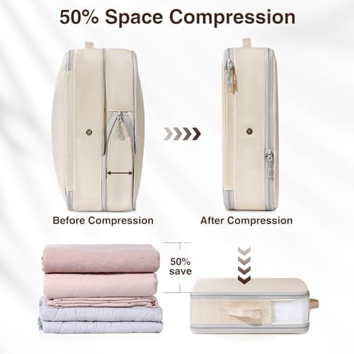 DIMJ Clothes Storage Bag 8 Pack, 19L Compression Storage Bags - Image 3