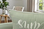 Rudransha Sweet Dreams Embroidered 12x18 Lumbar Pillow Cover, Light Green - Image 5