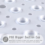 Yimobra Non Slip Bath Mat for Tub 40x16, Extra Long Bath Tub Mat - Image 2