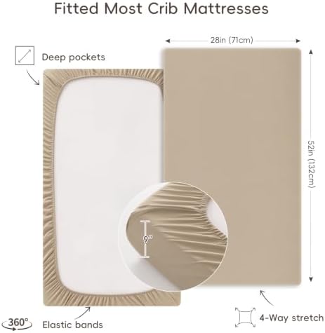 david's kids 3 Pack Fitted Crib Sheets, Ultra Soft Breathable Comfortable Baby - Image 5