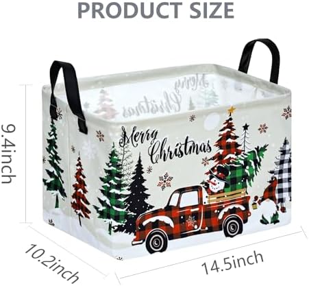 Christmas Basket Box Hamper Storage Basket Collapsible Organizer Bin Gift Shelf - Image 2